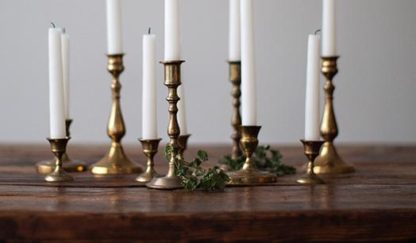 brass candlesticks assortment