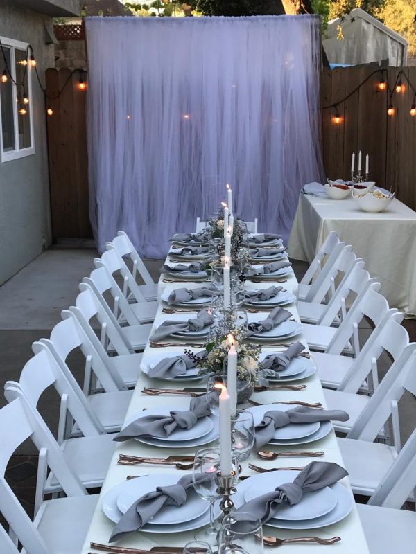 White Tulle Backdrop Drapes Eventlyst