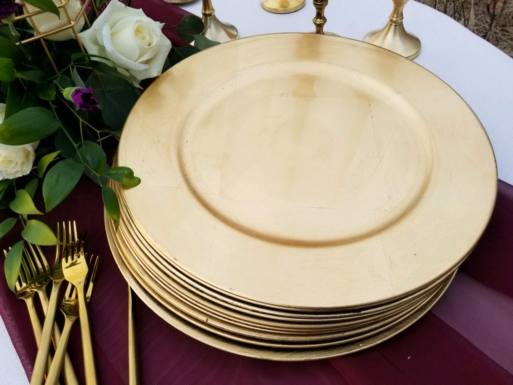 Gold Charger Plates Eventlyst 1982