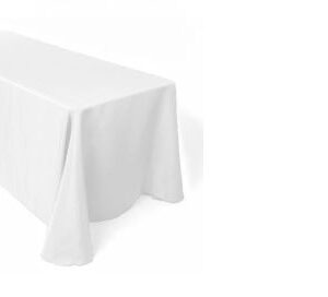 Tablecloth Rectangle Polyester (White)
