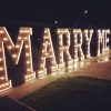 Marquee MARRY ME sign