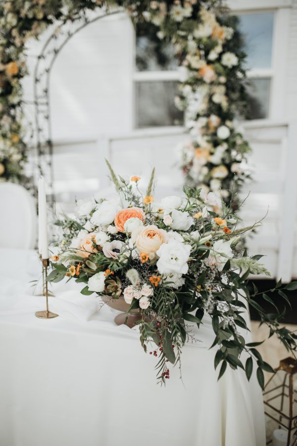 Rose Gold Compote Vase Eventlyst