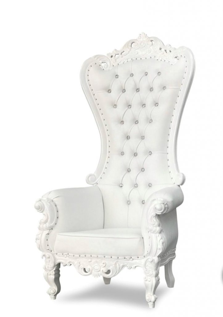 Cleopatra (White) High Throne Chair Eventlyst