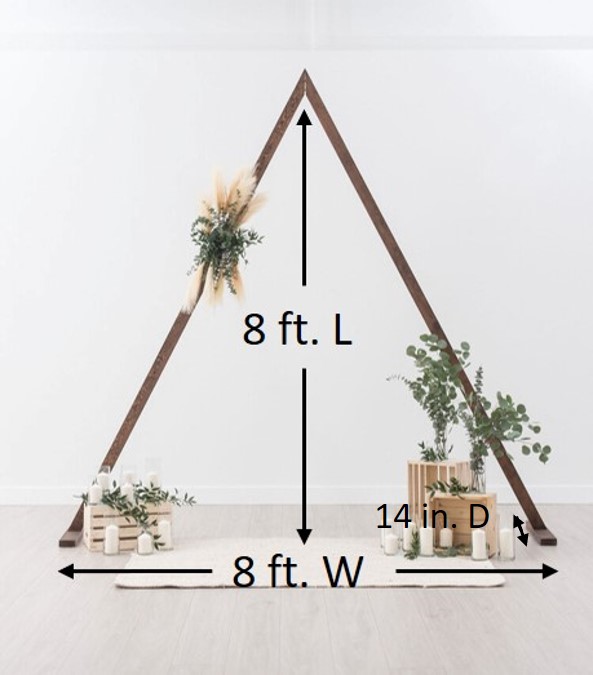 Wooden A- Frame Arch/ Triangle - Eventlyst