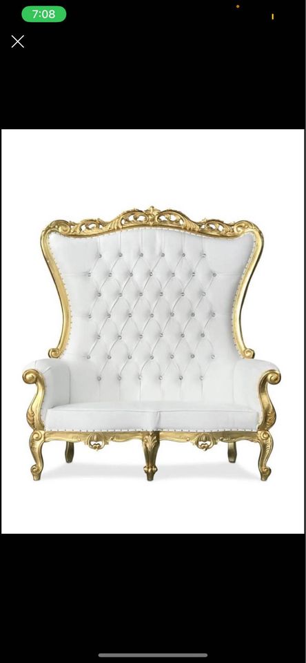 Double throne chair discount rental