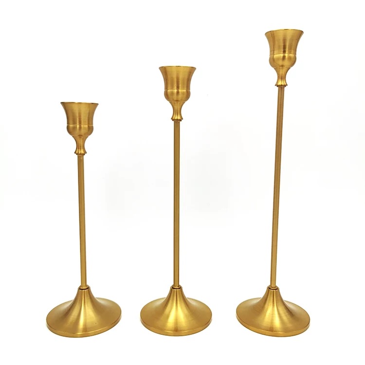 Gold Taper Candle Holder - Eventlyst