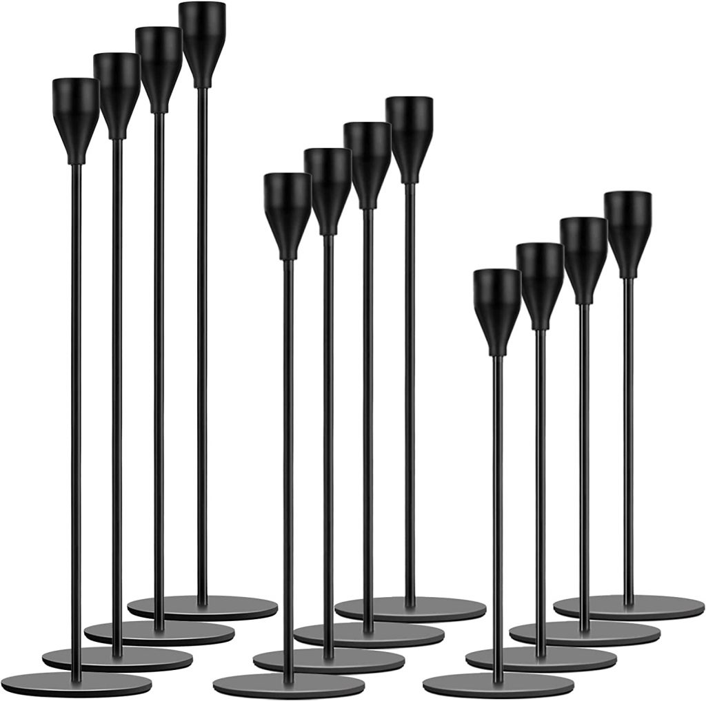 black candle sticks (set of 3) Eventlyst
