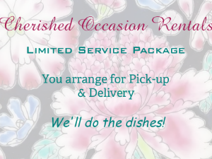 Cherished Occasion Rentals Limited Service Package